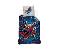 Housse de couette spiderman marvel coton bleu 140X200 63X63