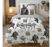Housse de Couette Star Wars Mandalorian 135x200 + Taie 80x80 100% Coton