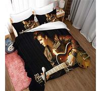 Housse De Couette Stars, Acteurs Et Chanteurs Célèbres Taie d'oreiller Literie Anti-acariens Doux 15% Coton + 85% Microfibre (Elvis Presley,140x200cm(1.2MBed))