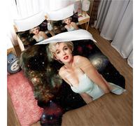 Housse De Couette Stars Célèbres, Acteurs Et Chanteurs Taie D'oreiller Literie Anti-Acariens Douce 15% Coton + 85% Microfibre, Marilyn Monroe