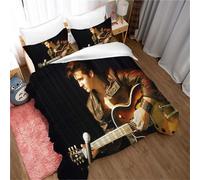 Housse De Couette Stars Célèbres, Acteurs Et Chanteurs Taie D'oreiller Literie Anti-Acariens Douce 15% Coton + 85% Microfibre, Elvis Presley