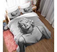 Housse De Couette Stars Célèbres, Acteurs Et Chanteurs Taie D'oreiller Literie Anti-Acariens Douce 15% Coton + 85% Microfibre, Marilyn Monroe