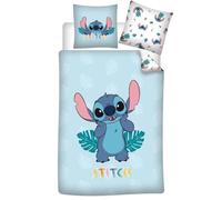 Parure de Lit Stitch Colors 1 Personne, Housse de Couette 140x200 cm + Taie d'oreiller 65x65 cm, Polycoton