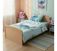 Aymax Parure de lit Stitch Palm Tree 1 personne Housse 140x200 cm + taie 65x65 cm Polycoton