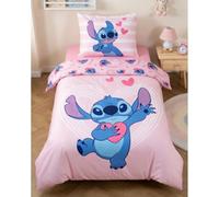 Aymax! Parure de lit Stitch pour enfant – Housse réversible 140x200 cm + Taie 65x65, 100% coton
