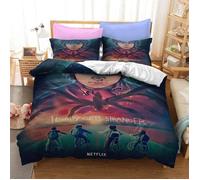 Housse de Couette Stranger Things - Microfibre - Impression 3D - Multicolore