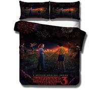 Housse de Couette Stranger Things Parure de Lit Motif 3D Housse Couette - avec 2 Taies d'oreiller 200x200cm[98]