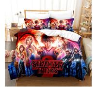 Housse De Couette Stranger Things Parure De Lit Parure De Lit,Ensembles De Housses De Couette en Microfibre-140X200/65x65cm
