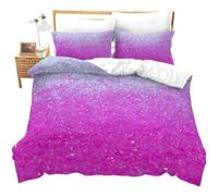 Housse De Couette Style Simple De Mode De Paillettes Roses Xcm Ensemble De Literie D Motif Enfant Housse De Couette Taie D'oreiller Twin Queen K