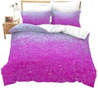 Housse De Couette Style Simple De Mode De Paillettes Roses Xcm Ensemble De Literie D Motif Enfant Housse De Couette Taie D'oreiller Twin Queen K