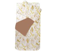 Domiva Housse de couette + taie d'oreiller Honey Moon 100x140 cm 40x60 cm Blanc/Beige/Écru