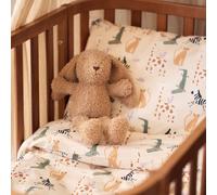 Jollein Parure de lit pour enfant - Jungle Jambo - 100 x 140 cm - 100% coton - Certifié Oeko-Tex - Parure de lit pour bébé avec taie d'oreiller