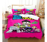 Housse De Couette Teen Titans Go Robin Beast Boy Parure De Lit Garcon S Filles Decoration De Chambre Enfants Cadeau Simple Double Taille