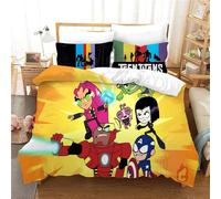 Housse De Couette Teen Titans Go Robin Beast Boy Parure De Lit Garcon S Filles Decoration De Chambre Enfants Cadeau Simple Double Taille