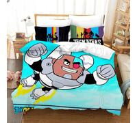 Housse De Couette Teen Titans Go Robin Beast Boy Parure De Lit Garcon S Filles Decoration De Chambre Enfants Cadeau Simple Double Taille