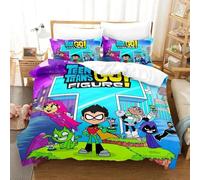 Housse De Couette Teen Titans Go Robin Beast Boy Parure De Lit Garcon S Filles Decoration De Chambre Enfants Cadeau Simple Double Taille