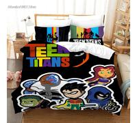 Housse De Couette Teen Titans Go Robin Beast Boy Parure De Lit Garcon S Filles Decoration De Chambre Enfants Cadeau Simple Double Taille