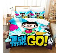 Housse De Couette Teen Titans Go Robin Beast Boy Parure De Lit Garcon S Filles Decoration De Chambre Enfants Cadeau Simple Double Taille
