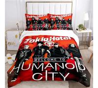 Housse De Couette Tokio Hotel Band Taie D'oreiller Parure De Lit Garcon Fille Chambre Decoration Enfants Cadeau Simple Double Grande Taille