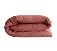Housse de couette uni 140x200 cm percale de coton MANOIR rose Pêche