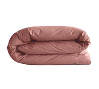 Housse de couette uni 240x220 cm percale de coton MANOIR rose Pêche