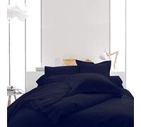 Housse de Couette Unie - 220 x 240 cm - 100% Coton - Différents Coloris - Ciel d'orage