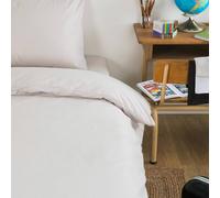 Housse de couette unie en coton bio pour lit 1 personne naturel 140X150
