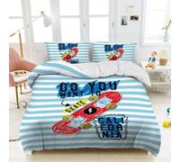 Housse De Couette Voiture De Sport Personnes Enfant Xcm Coton Microfibre Parure De Lit Avec Taies D'oreiller Et Fermeture ¿¿Clair Pour Chambre