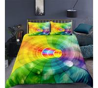 Housse De Couette Vortex Trou Parures De Lit Fermeture ¿¿Clair D Housse De Couette Avec Taies D'oreiller Xcm Doux Et Durable Microfibre (Xcm,Vortex )