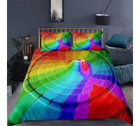 Housse De Couette Vortex Trou Parures De Lit Fermeture ¿¿Clair D Housse De Couette Avec Taies D'oreiller Xcm Doux Et Durable Microfibre (Xcm,Vortex )