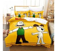 Housse De Couette Wallace & Gromit 3d Exquis Dessin Anime Robot Impression Numérique Parure De Lit Couette Lit Jeunesse Decoration Maison Garcon S Cadeau