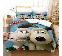 Housse De Couette Wallace & Gromit 3d Exquis Dessin Anime Robot Impression Numérique Parure De Lit Couette Lit Jeunesse Decoration Maison Garcon S Cadeau