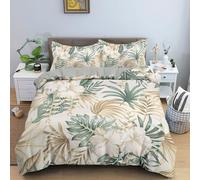 Housse De Couette X Cm Adolescent Feuille De Palmier Vert Parure De Lit Personne Avec Fermeture ¿¿Clair Doux Respirant Confortable Microfibre Housse De Couette Et Taie D'oreiller