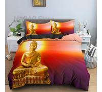 Housse De Couette X Cm Enfant Statue De Bouddha Rouge Parure De Lit Personne Avec Fermeture ¿¿Clair Doux Confortable Respirant Microfibre Housse De Couette Et Taie D'oreiller X Cm