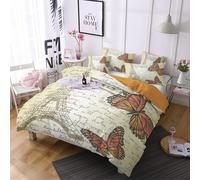 Housse De Couette X Fille Polyester Coton Parure Lit Anti-Allergique Tour Eiffel Paris Housse Couette Cm X Cm Avec Deux Taies D'oreiller X Cm