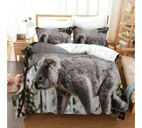 Housse De Couette X Koala, D Imprim¿¿E Microfibre Parure De Lit Koala Housse De Couettes Personnes Avec X Taie D'oreiller X Cm