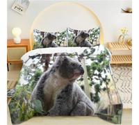 Housse De Couette X Plantes Vertes, Koala Parure De Lit Personnes Microfibre Doux Respiran Housse Couette Avec Fermeture ¿¿Clair, Ensemble De Literie Avec Taie D'oreillers X Cm