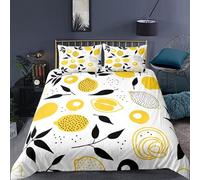 Housse De Couette Xcm Motif De Fruits Jaunes D Imprim¿¿ Ensemble De Literie Pi¿¿Ces Ultra Douce Confortable Microfibre Hypoallergique Avec Fermeture ¿¿C