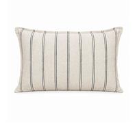 Housse de coussin 100% coton rayures rustiques LOURMARIN Beige 45x70 cm