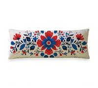 Housse de Coussin 30 x 90 cm Simple - Lot de 1 Lin Housse Coussin avec Fermeture éclair Invisible, Fleur Coussins Decoratif Taie d'oreiller Douillet pour Canapé, lit et Salon, Jardin, Chaise 0N-263