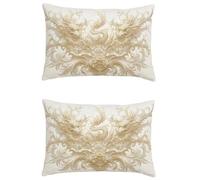 Housse de Coussin 30x50cm Coussin Exterieur Impermeable Couleur Crème Lot de 2 Rectangulaire Lin Double Sided Printing Taie Oreiller Decoration Maison Dragon Canape Decoration Salon Pillow Case M-639
