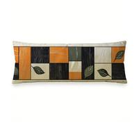 Housse de Coussin 40 x 145 cm Couleur - Lot de 1 Lin Housse Coussin avec Fermeture éclair Invisible, Réseau Coussins Decoratif Taie d'oreiller Douillet pour Canapé, lit et Salon, Jardin, Chaise 0N-46