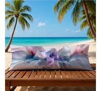 Housse de Coussin 40x120cm Fleur Taie d'oreiller Rectangulaire en Velours, Housse Coussin Canape Decoration Lot de 1, Protege Oreiller pour Decoration Chambre Maison, Cadeau Femme, Rose PjY3633 M-R