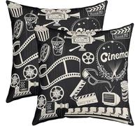 Housse de Coussin 40x40 cm Cinéma Lot de 2 Housse Coussin Film 3D Impression Taie d'oreiller Décoratif pour Chambre, Canapé, Chaise, Lit, Taie Oreiller Doux Lavable B479