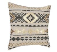 Housse de coussin 40x40 gris etnik gold