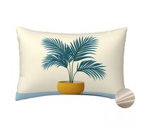 Housse de Coussin 40x70 cm Lot de 2 Housses de Coussin Plante Décoratif Canapé Taie D'Oreiller Pot Housse Coussin en Lin Coussins Décoratifs Avec Fermeture Éclaire Cachée pour Canapé Home Decor -YM656