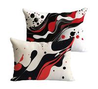 Housse de Coussin 40x70cm Beige Exterieur Résistant à L'eau Lot de 2 en Lin Canapé Taie D'oreiller Décoratif Taie pour Voiture Salon Chambre Jardin Maison Hiver Printemps Décor Cadeaux Moderne Y-P1158