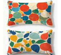 Housse de Coussin 40x70cm Lot de 2 Coussin Couleur Taie Oreiller Rectangulaire Géométrie,Velours Fermeture Eclair Invisible Taie d'oreiller pour Hiver Automne Maison Chaise Chambre Décoration O-198U