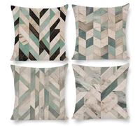 Housse de Coussin 45 x 45 cm Géométrie Europe du Nord Housse Coussin Velours Décoratif Taie d'oreiller Taie d'oreiller Carrée pour Canapé Chambre Maison Jardin Extérieur Automne Décor 4 Pièces z-381