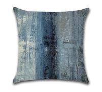 Housse de Coussin 50x50 Bleu Gris Rétro Taie Oreiller Canape Salon Lin Carré Chambre Chaise Housse Coussin Exterieur Jardin Automobile Coussins Décoratifs
